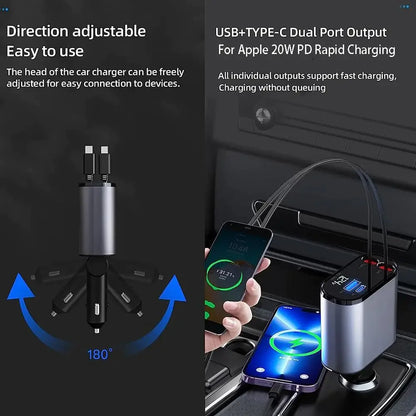 MultiPort Fast Phone Charger for Car