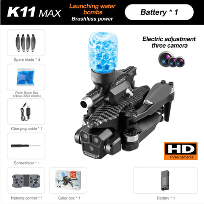 Optical Flow Three Camera Four-axis Water Bomb Launching Drone