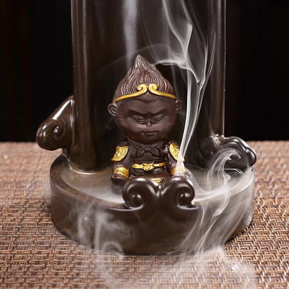 Monkey King Smoke Waterfall Incense Burner