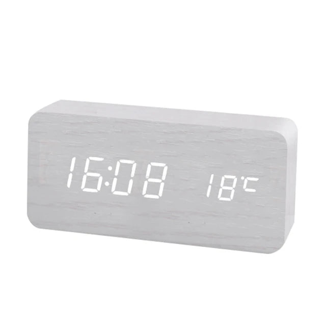 Lumina Wood Desk Clock & Charger
