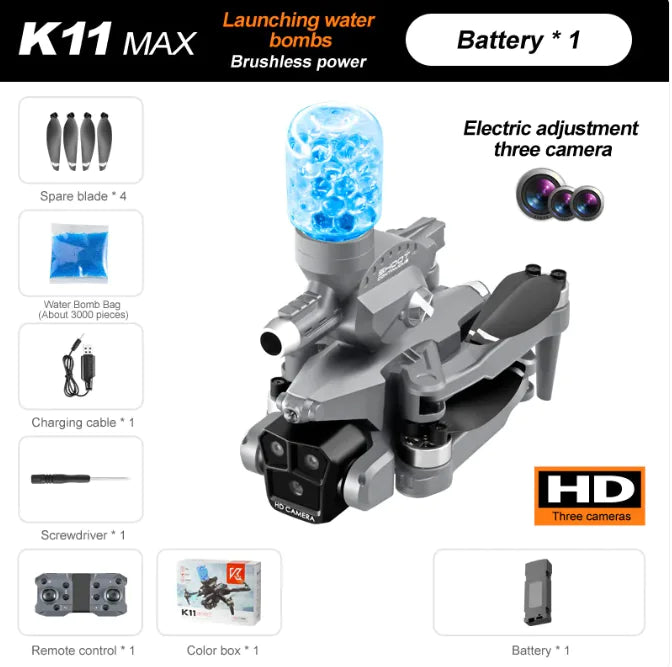 Optical Flow Three Camera Four-axis Water Bomb Launching Drone