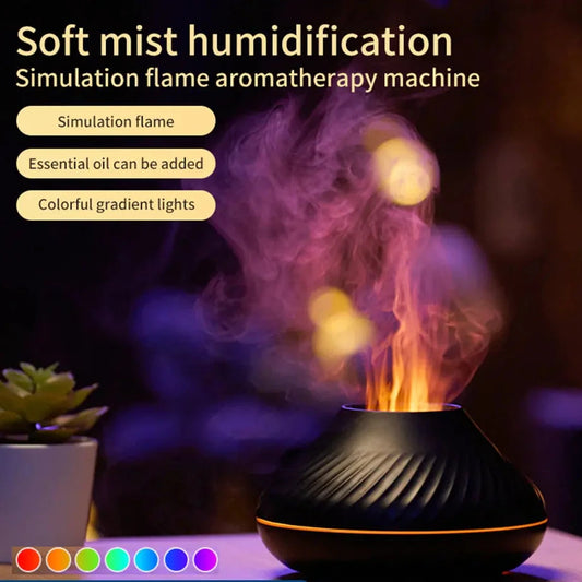 Volcanic Flame Aroma Diffuser Essential Oil Lamp