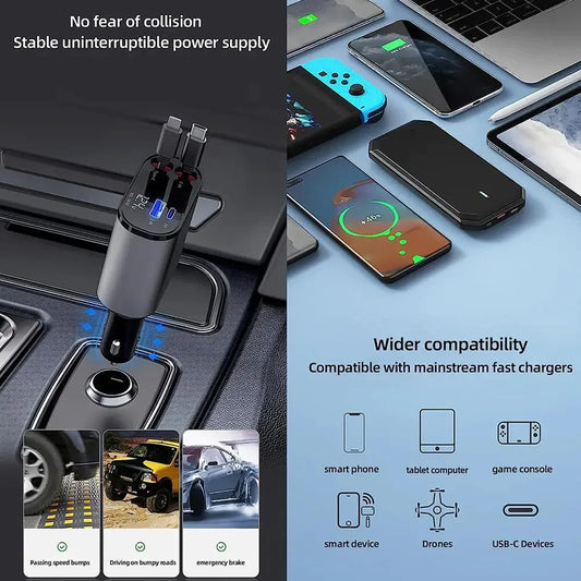 MultiPort Fast Phone Charger for Car