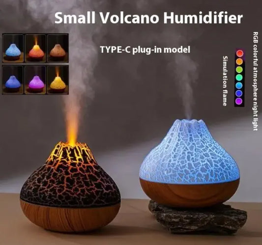 Volcano Humidifier with Seven-Color Ambiance Light