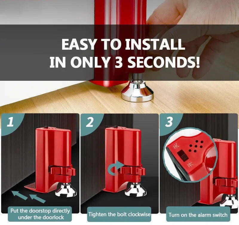 Portable Travel Door Lock with Alarm