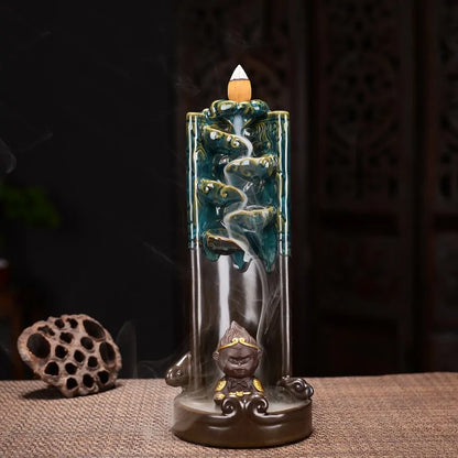 Monkey King Smoke Waterfall Incense Burner